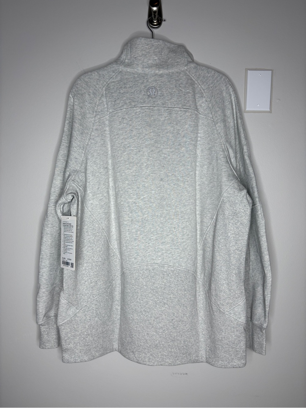 NWT Lululemon Scuba Oversized Funnel Neck Half Zip Fleece In Gray Size XL/XXL - Picture 9 of 10